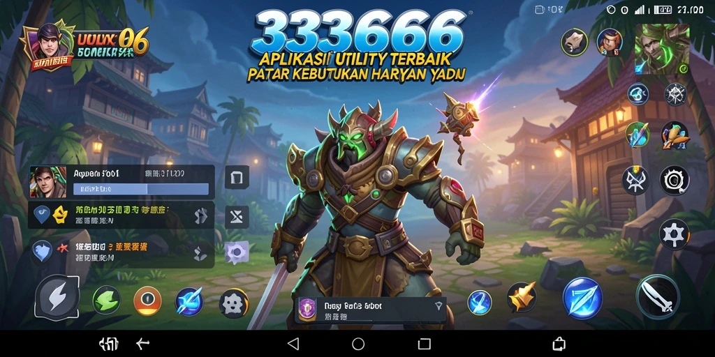 Tampilan antarmuka pengguna dari aplikasi Utility 333666 yang memudahkan navigasi.