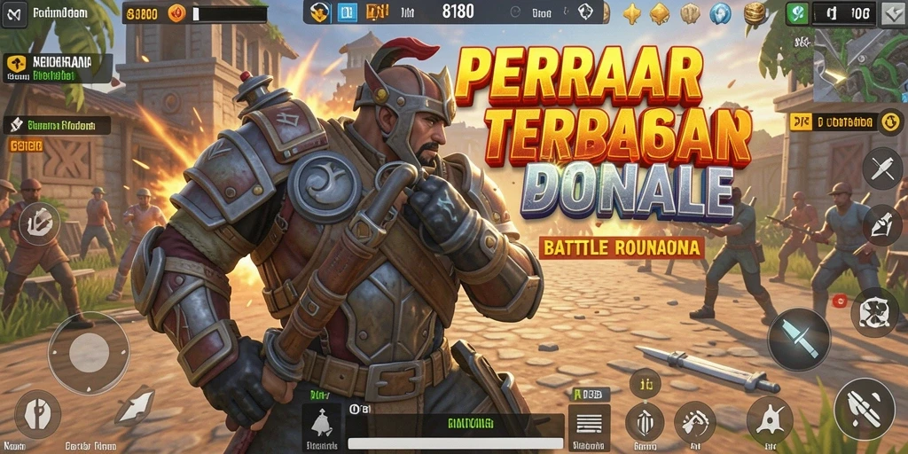 Tampilan gameplay dinamis di arena 8180, menampilkan pertempuran seru.