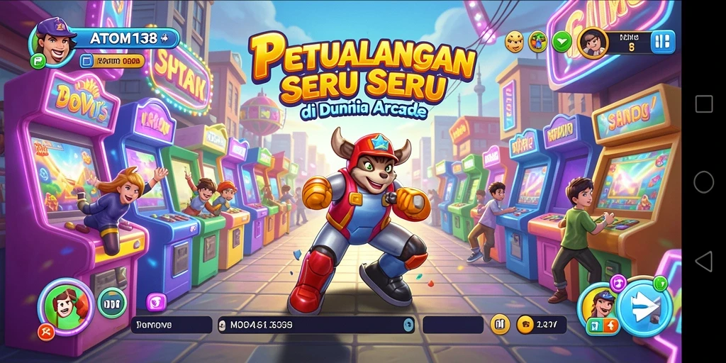 Tangkapan layar gameplay <strong>ATOM138</strong> menampilkan tantangan menarik dan karakter yang unik.