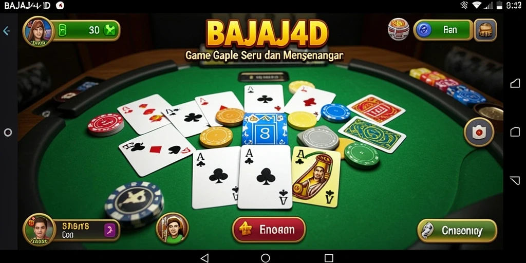 Tampilan permainan Gaple yang seru dan interaktif di BAJAJ4D.