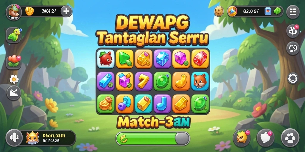 Gameplay seru DEWAPG dengan tantangan Match-3 yang mendebarkan.