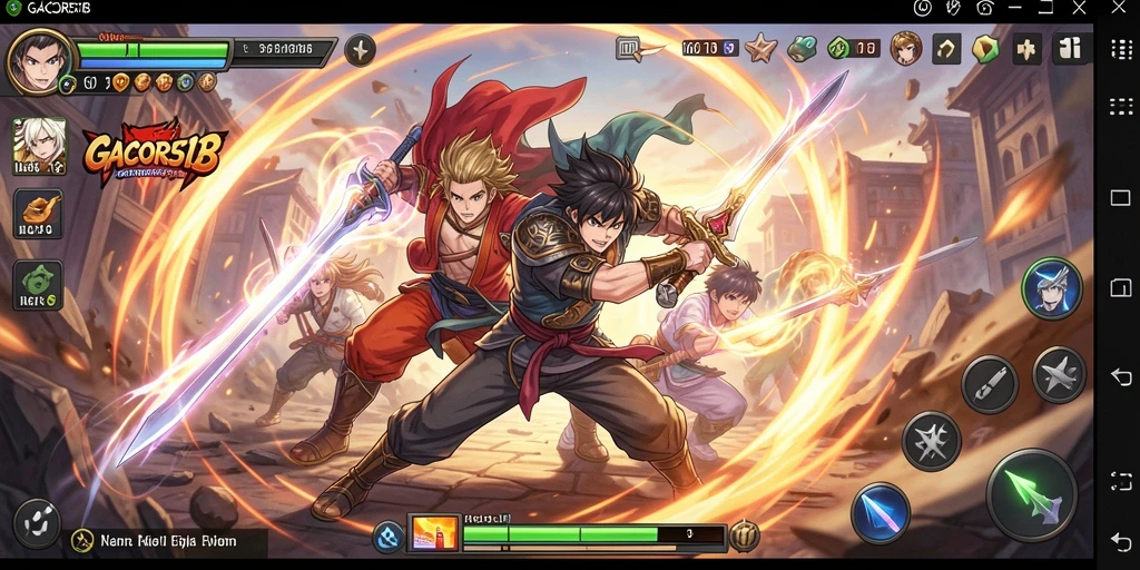 Tampilan gameplay seru di dunia Anime GACOR518.