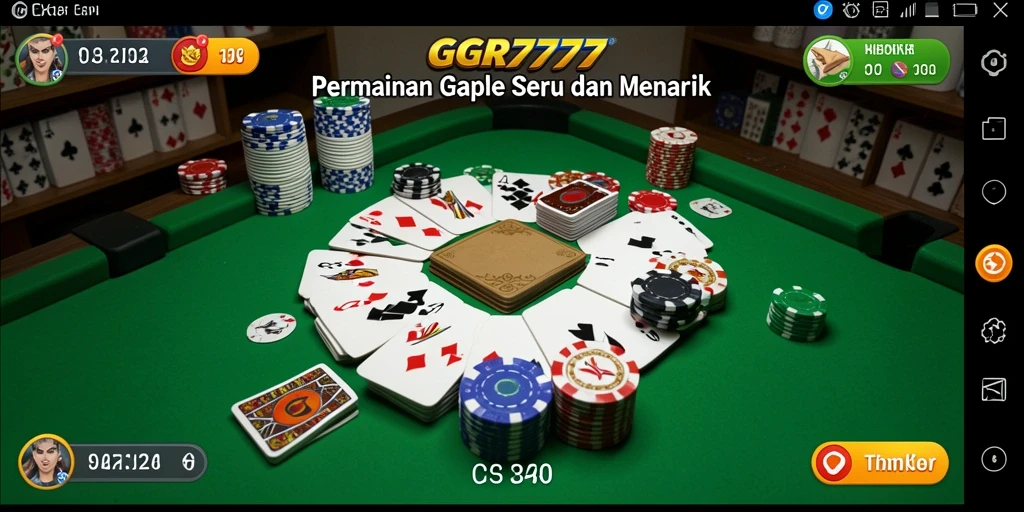 Screenshot GGR7777 menampilkan permainan Gaple yang seru dan interaktif.