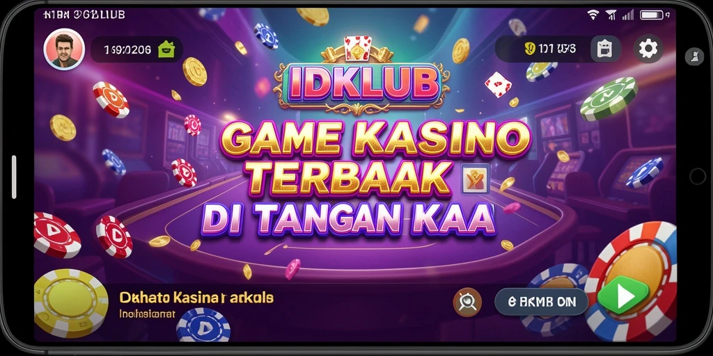 Tampilan gameplay seru di aplikasi IDKLUB dengan berbagai permainan kasino.