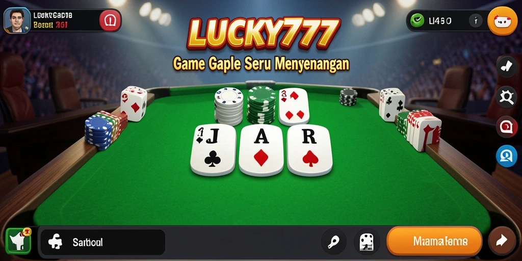 Tampilan menarik saat bermain Gaple di LUCKY777.