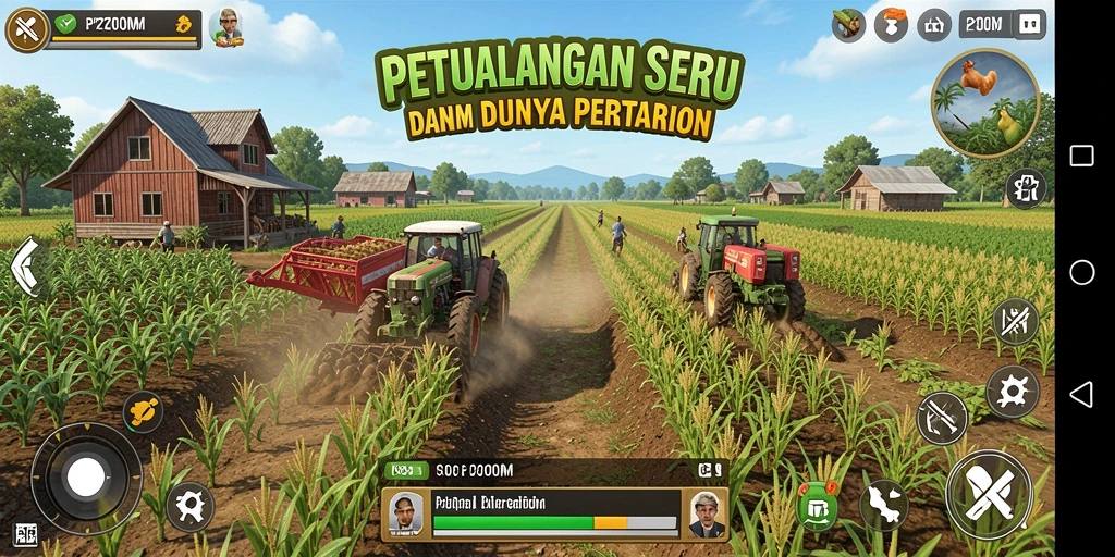 Tampilan utama gameplay P200M yang menarik dan interaktif.
