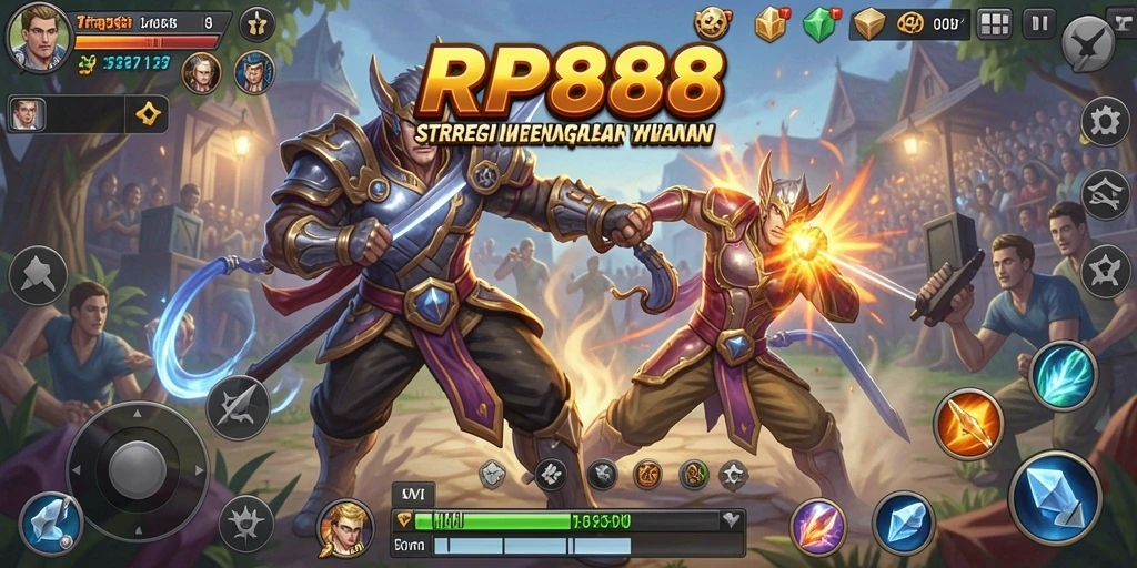 Tampilan gameplay RP888 yang seru dan strategis saat bertarung.