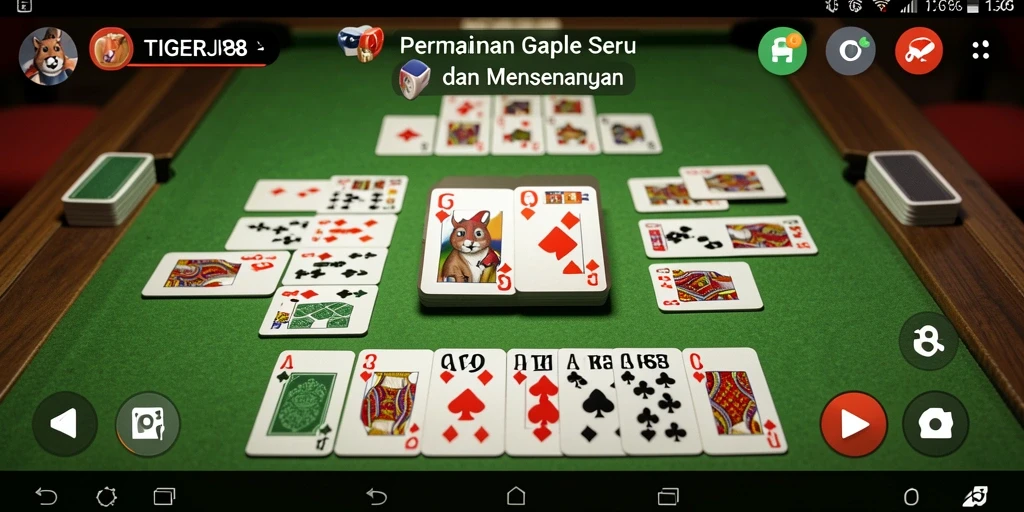 Tampilan gameplay seru dan interaktif game Gaple.