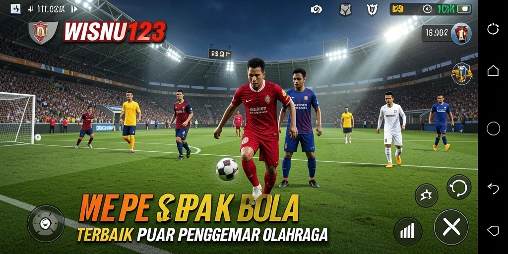 Tampilan permainan sepak bola WISNU123 yang mendebarkan.