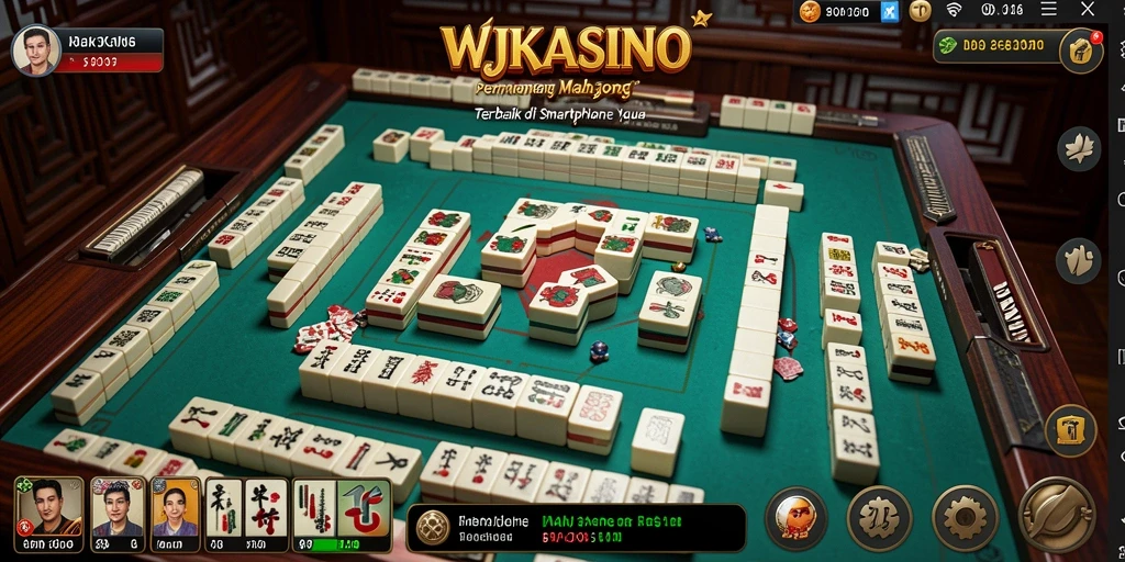 Tampilan gameplay Mahjong yang menarik dan menantang di WJKASINO.
